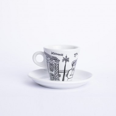 Coffee Cup with Saucer Catania in porcelain TZZ40CT ceramiche de simone Coffee Cup with Saucer Catania in porcelain TZZ40CT ceramiche de simone